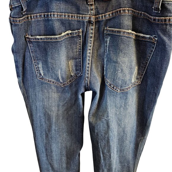 Free People Denim Bib Overalls With Pocket Detailing & Adjustable Straps size 25 - Picture 8 of 9